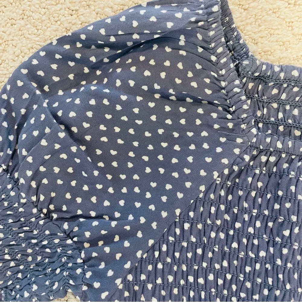 Abercrombie Kids Smocked Top - Heart Print